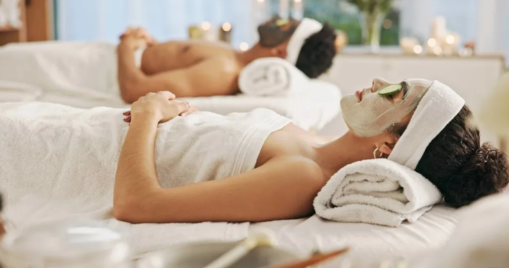 Couples spa facial treatment